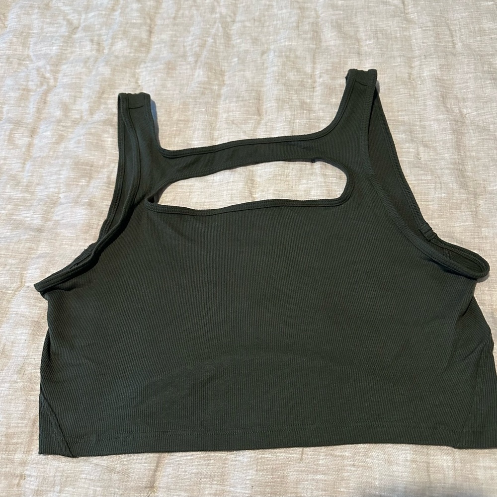 lululemon athletica Dark Green Crop Top